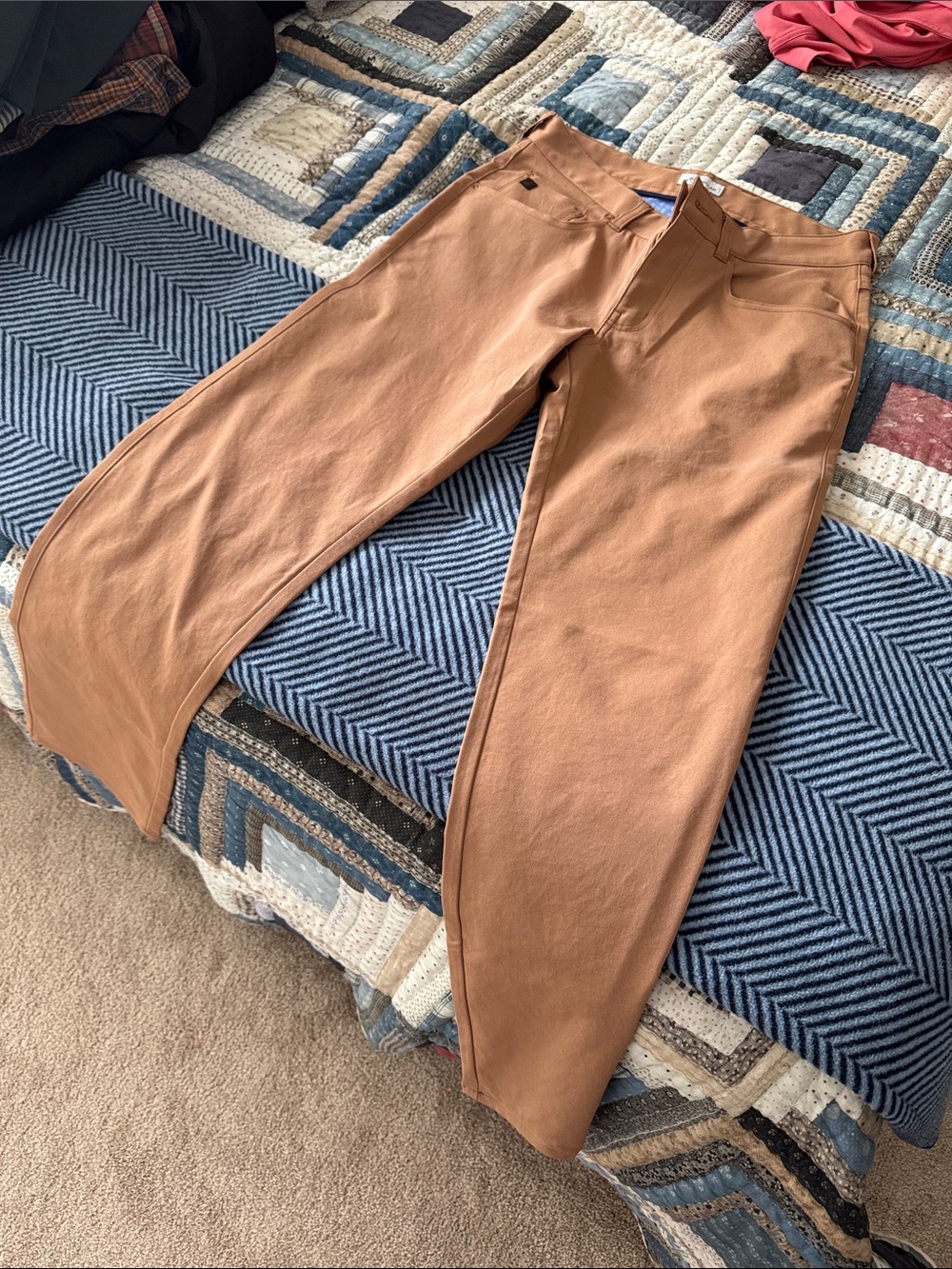 Peter Millar Men's British Khaki Performance five pocket pants